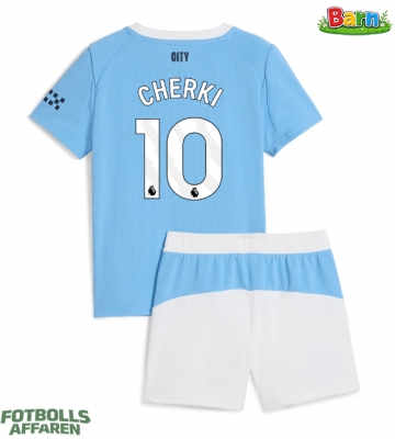 Manchester City Rayan Cherki #10 Hemmaställ Barn 2025-26 Kortärmad (+ Korta byxor)